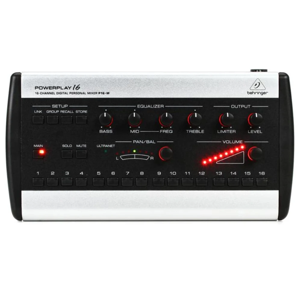 

Behringer Powerplay P16-M 16-channel Digital Stereo Personal Monitor Mixer for Use with Behringer Powerplay Distribution System