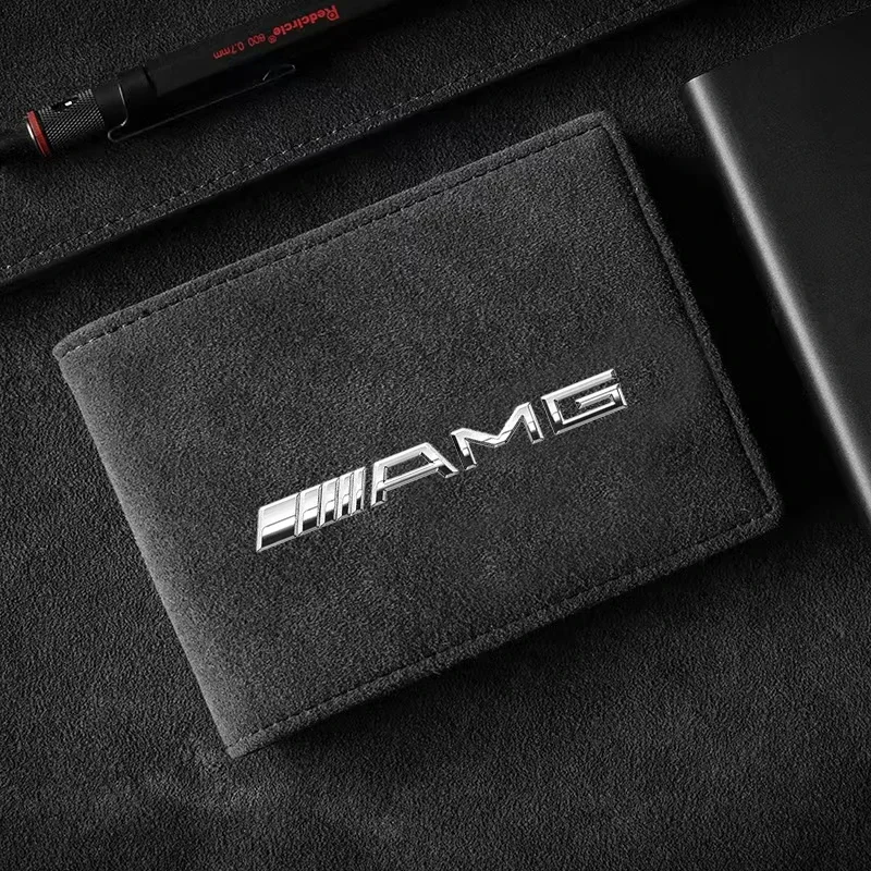 1Pcs Car Driver License Storage Bag Wallet ID Card Protective Sleeve For Mercedes Benz AMG Smart W205 C300 W203 W206 W108 W124