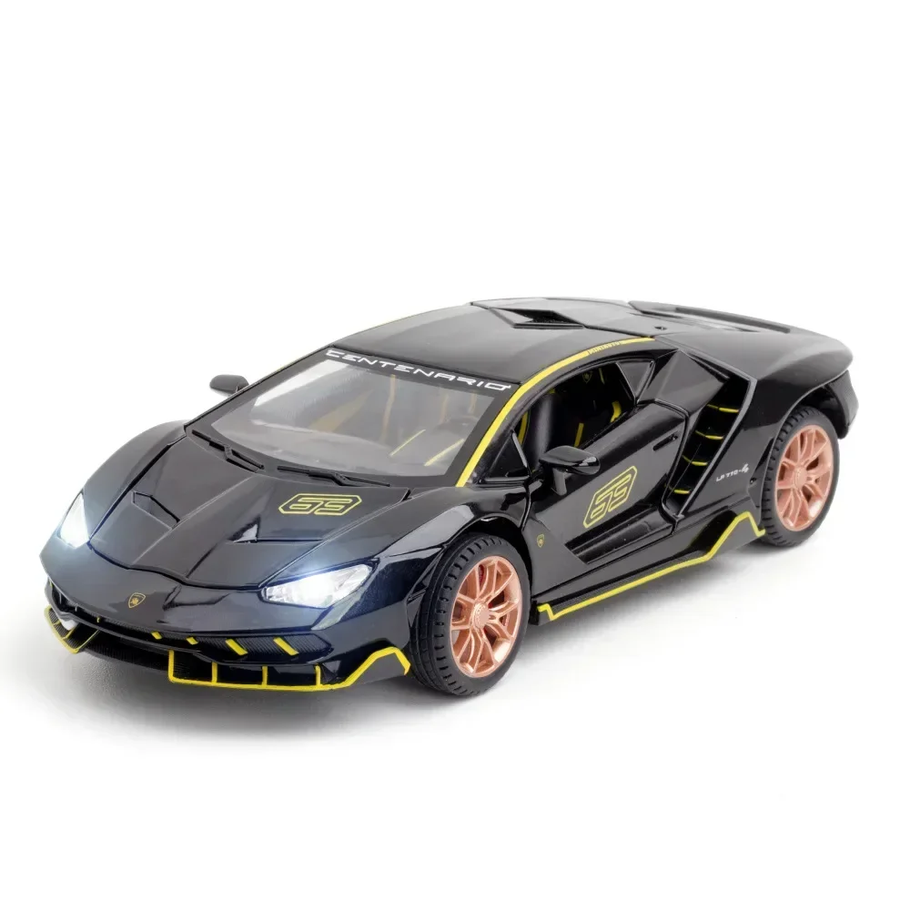 1:24 Lamborghini LP770-4 спортивный автомобиль, имитация литая металлическая модель автомобиля из сплава со звуком, фотосессия, коллекционная детская игрушка, подарок A468