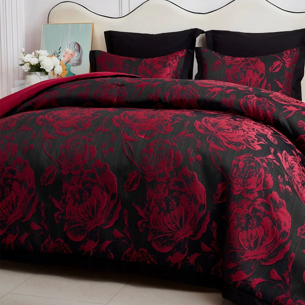 7-Piece Queen Comforter Set with Matching Curtains – Jacquard Seersucker 3