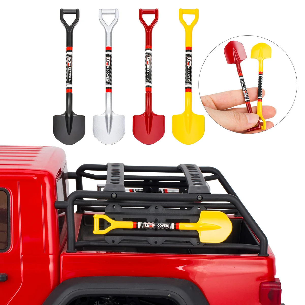 BOGIRC ミニメタルシャベルアクセサリー 105x24mm 1:10 1:18 SCX10 TRX4 タミヤ アキシャル トラクサス D90 レッドキャット RC オフロードクローラーカー用