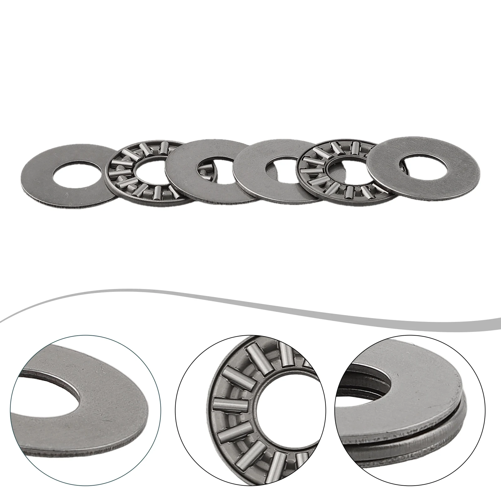 AS1024 Washers AXK1024 Bearings For Heavy Axial Loads 10mm Bore Diameter 24mm Outside Diameter Bearing Steel Compact Stiffness