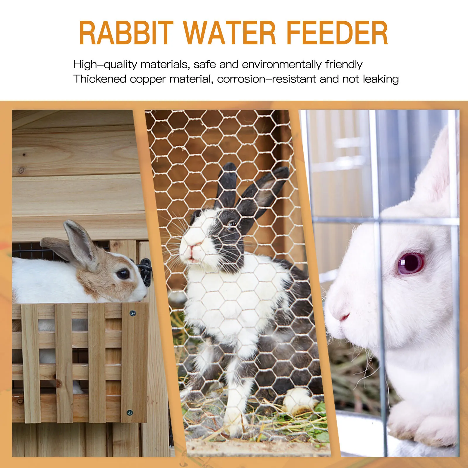 

20pcs Rabbit Water Feeder Automatic Drinking Tool Thickened Copper Nipple Drinker For Farm Animal Small Pets System