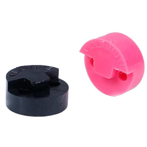 Imagen 2 del producto Piezas de violín profesionales, accesorios de 20X20mm, violín de goma redondo acústico negro, silencioso, 5 uds.