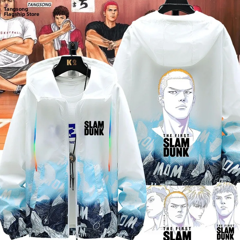 

Ультратонкая куртка с защитой от солнца в стиле баскетбольной аниме-коллаборации, с принтом «Цветочная тропа сакуры и кленовые листья», для пар.