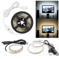 Dimmable 5V LED Strip Lights SMD2835 3528 60Leds/m Waterproof Ribbon Lights TV Backlight USB/Battery Powered Stripe Room Decor