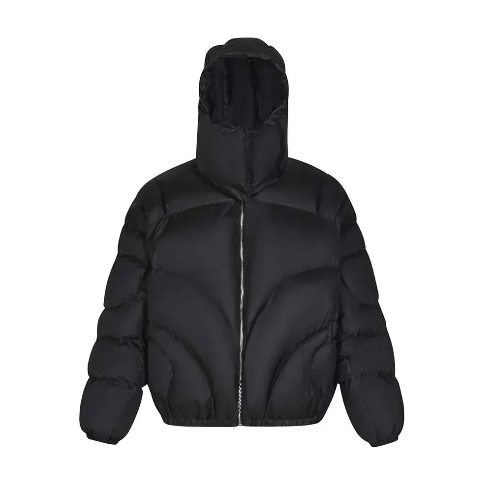 MADE EXTREME Ninja Masked Puffer Jacket Hip Hop Designer Winter Jacket Men Cotton Coat Men Winter LM06