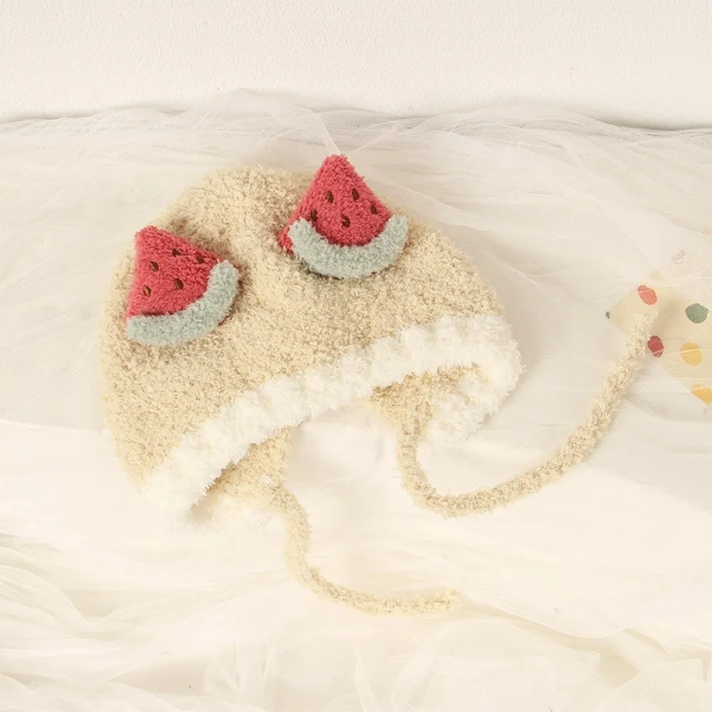 

Cartoon Cold-proof Autumn Winter Hats Warm Thickened Warmer Warm Bonnet Cute Fruit Toddler Pullover Cap Newborn Toddler