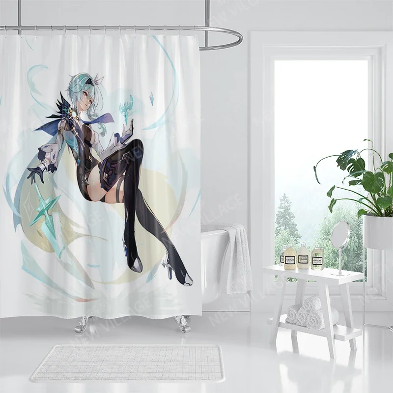 Waterproof fabric shower curtain Bathroom curtain accessories 180x200 Bath curtain for shower 240*200 cartoon cute decor 240x200