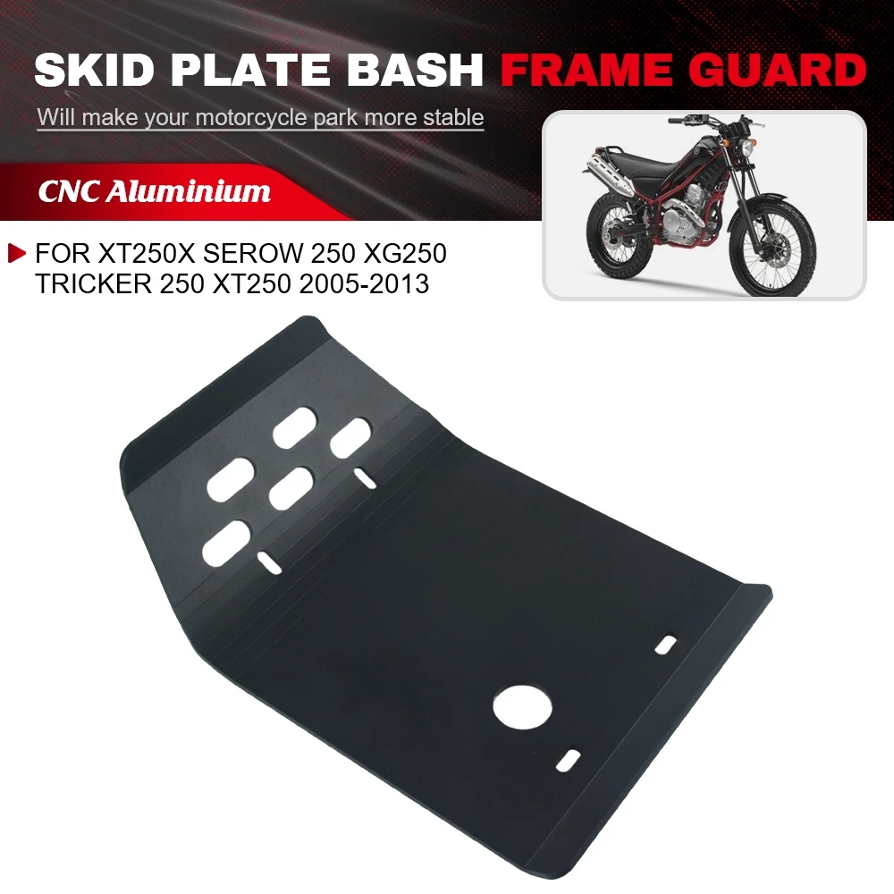 

Motorcycle Accessories Skid Plate Bash Frame Guard For Yamaha XT250X Serow 250 XG250 Tricker 250 XT250 2005-2013 2010 2011