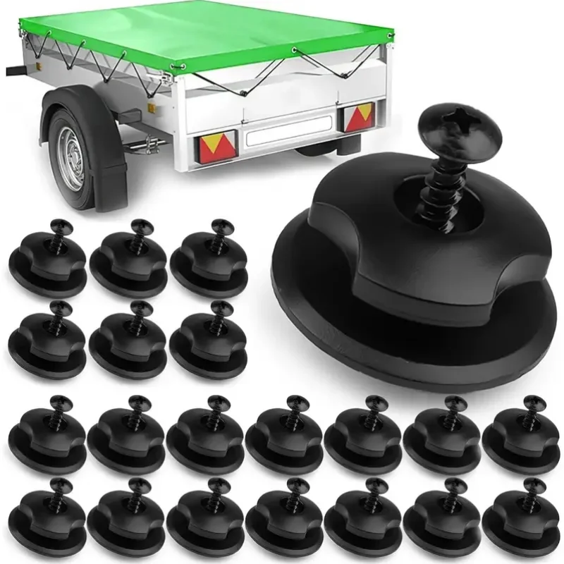 Image of 20 stücke Auto Langlebige Kunststoff Haken Stamm Gummi Spanner Seil Fracht Gepäck Net Feste Clips Haken Fahrzeug Montiert Stamm Haken