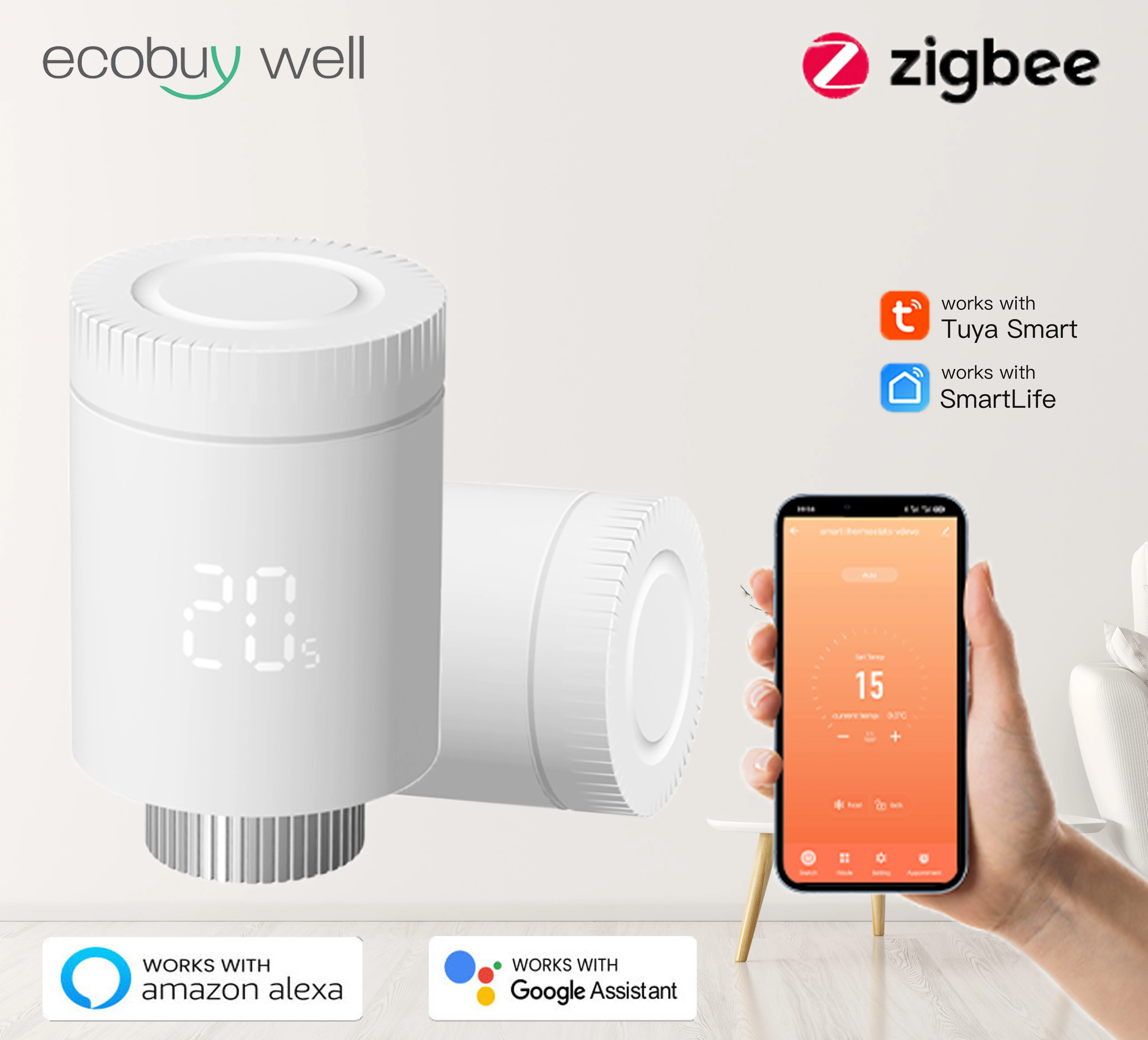 Tuya Zigbee Radiator Thermostatic Valve Connected Thermostatic Valve Zigbee Thermostat Radiator Valve Temperature Controller