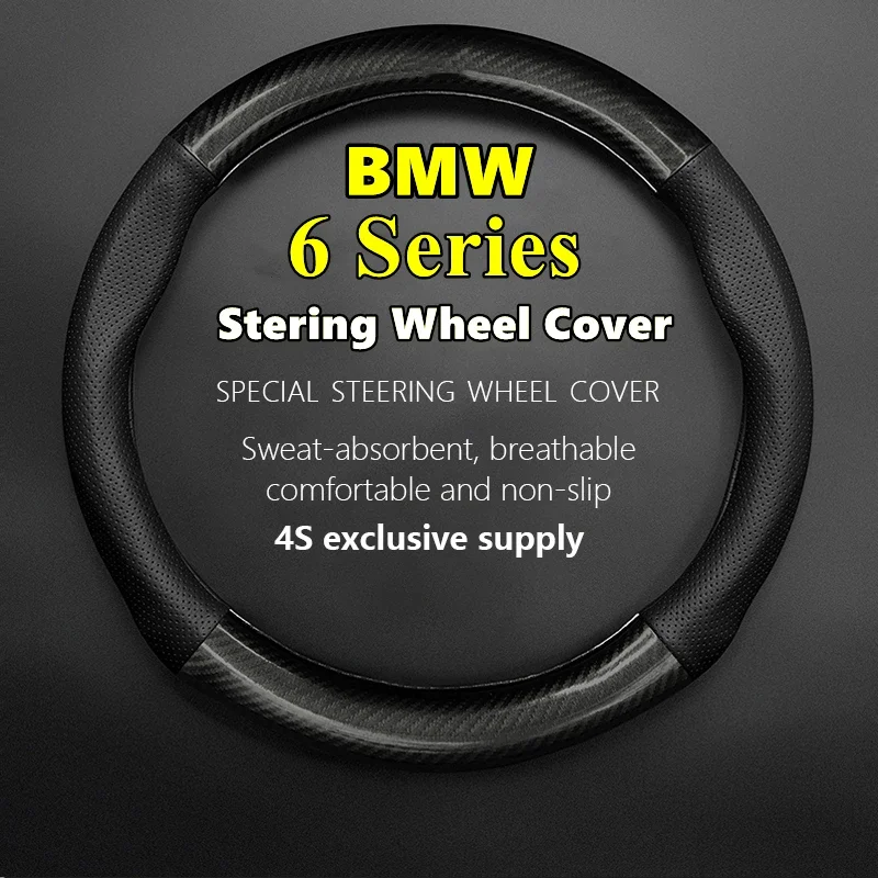 No Smell Thin For BMW 6 Series Steering Wheel Cover Leather 645Ci 630i 650i 640i 650i Xdrive Gran Coupe 2004 2006 2007 2011 2012