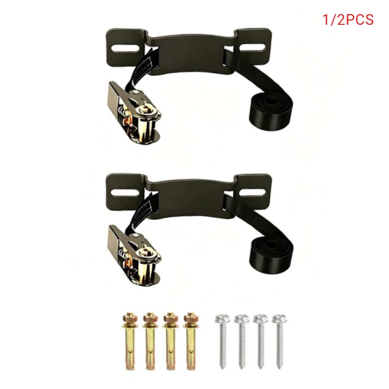 1/2PCS Cylinder Wall Mounted Bracket with Screws and Safety Belt for RV Nitrogen Propane Tank Gas Cylinder Bracket