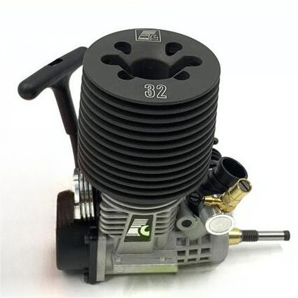 4.6cc Engine 1/8 Scale 32-level Methanol Engine Model with Dual Exhaust Pipes Remote Control Monster Truck Engine Model Toy