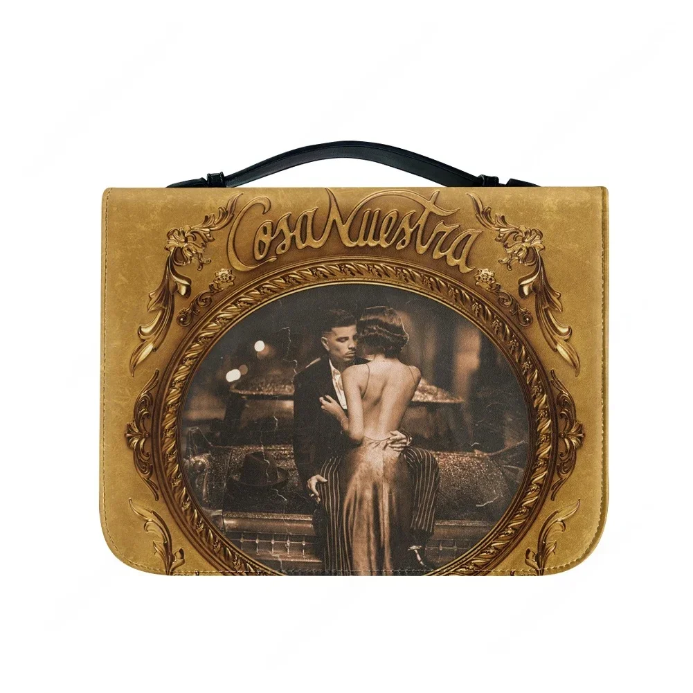 

Singer Rauw Alejandro Cosa Nuestra Bible Bags Christian Gifts Cover Bible Pack Waterproof Leather Bag Pockets Package Case