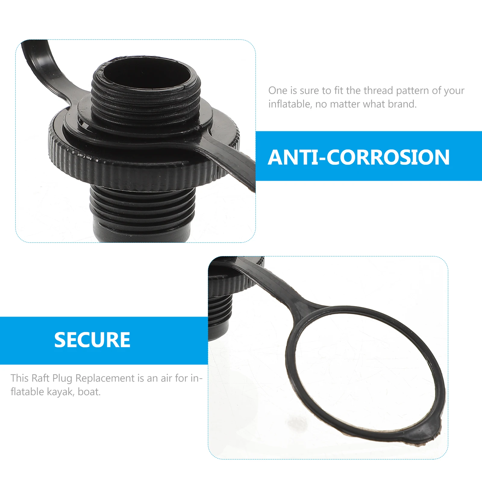 

Boat Air Valve Replacement Plug For Inflatable Kayak Fishing Nozzle Adapter Screw Threaded Anti-Leak Inflation Pump Hose Sturdy