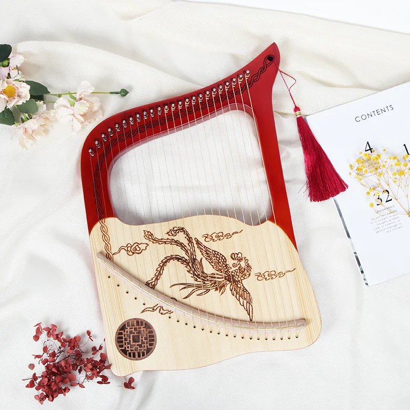 Musical Instrument Zither Harp - Lyre Harp Zither 24 Metal Strings