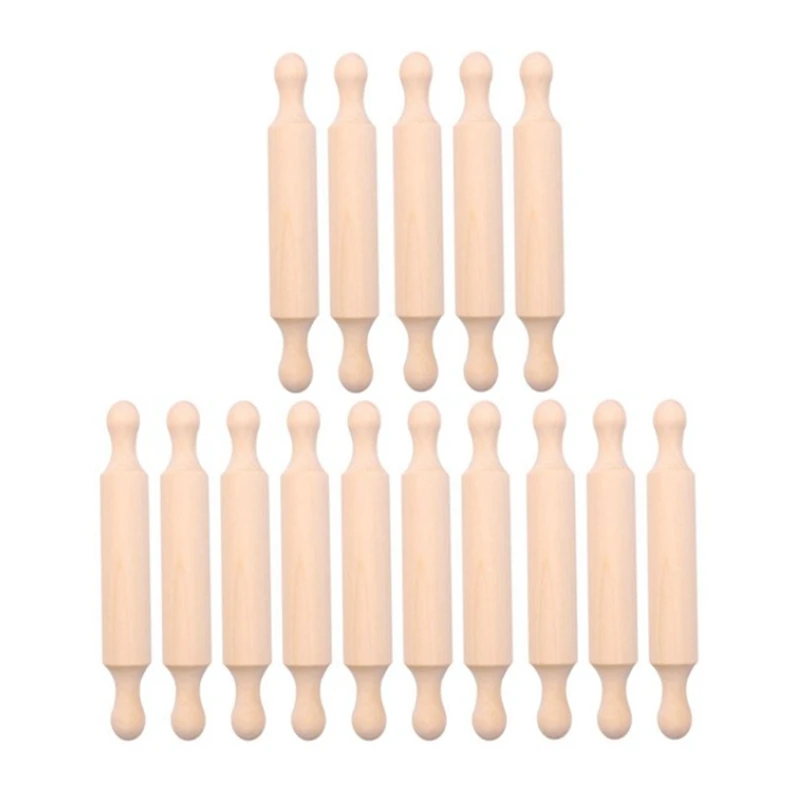 New 7In Wooden Mini Rolling Pin Long Kitchen Baking Small Dough Rolling Pin For Children Fondant Pastry Pizza Crafting