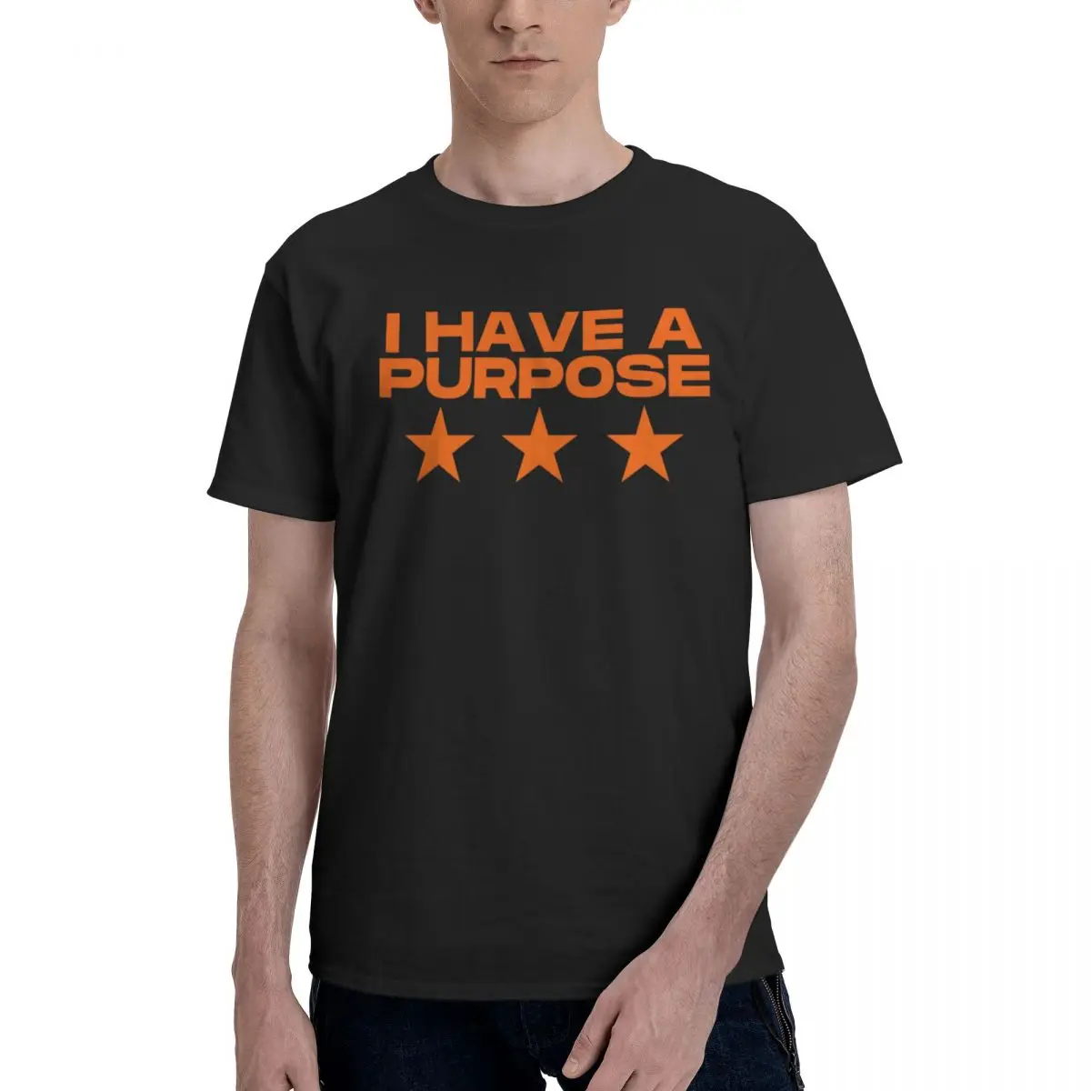 Men I Have A Purpose Timothﾩe Chalamet Marty Supreme Funny T Shirt Vintage Cotton Crewneck Tshirts