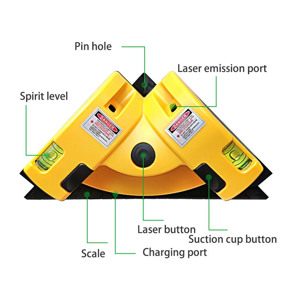 Right Angle 90 Degree Square Laser Level High Quality Instrument Measurement Vertical Ground Job Tool Laser Construction Tools