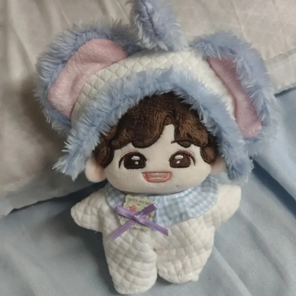 Macacão de elefante 10cm, roupas de algodão, adorável, 20cm, roupa, chapéu de desenho animado, conjunto criativo de acessórios