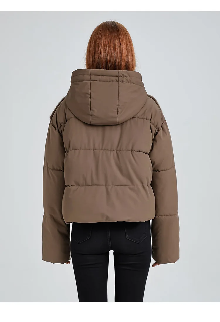 따뜻한 열 후드 파카 여성 코트 겨울 두꺼운 겨울 여성용 코튼 패딩 코트 여성용 겉옷