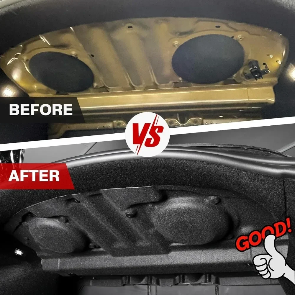 Noise Insulation Soundproofing Foam Trunk Sound Insulation Noise Reduction Accessory Compatible for Tesla Model 3 Highland 2024