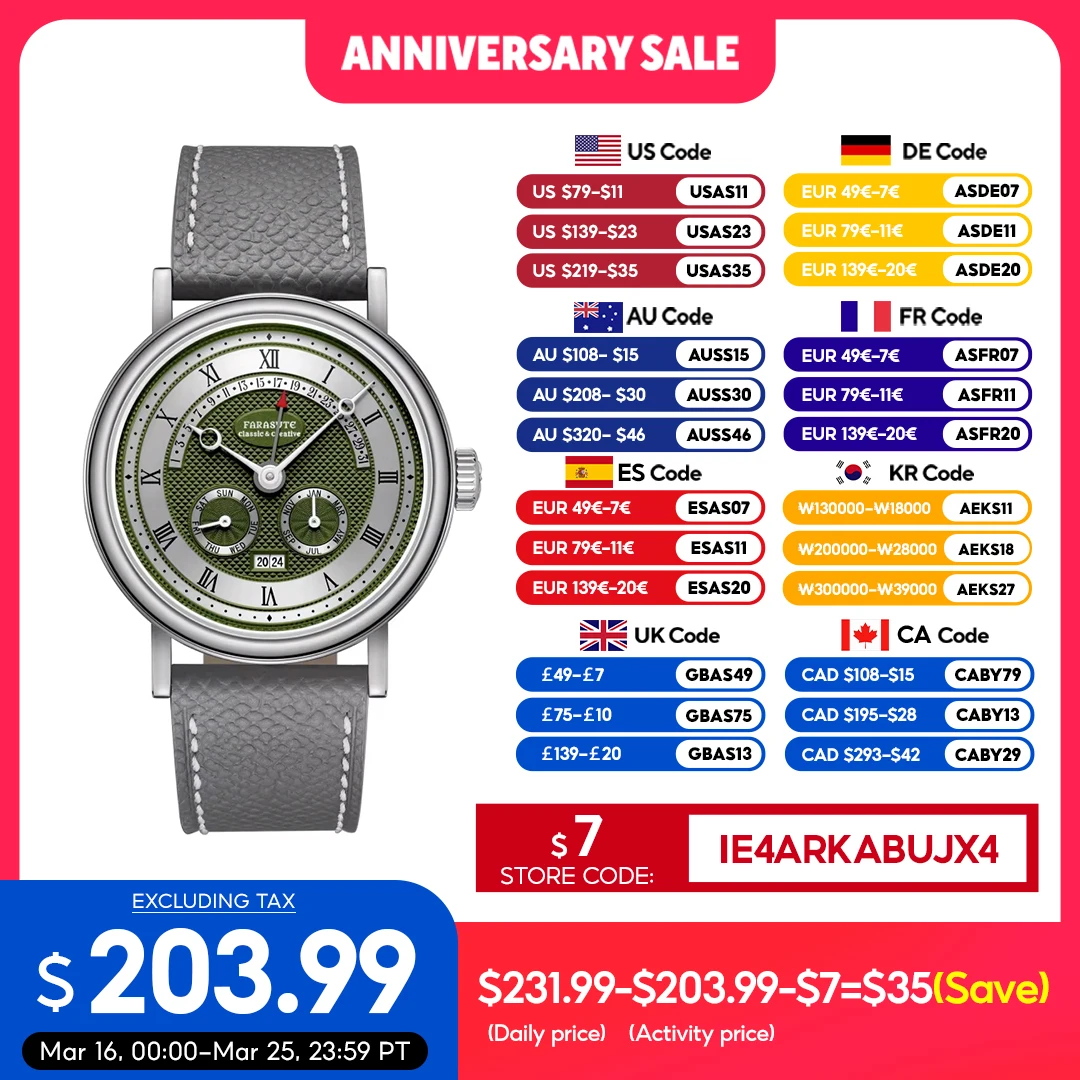 Farasute Men's Mech…