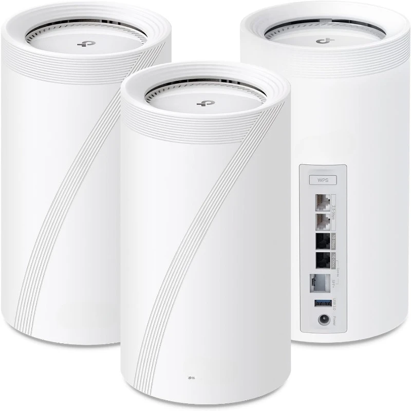 Tri-Band WiFi 7 BE22000 Whole Home Mesh System (Deco BE85) - 12-Stream 22 Gbps, 2X 10G + 2X 2.5G Ports Wired Backhaul