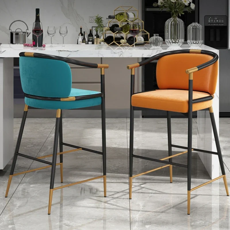 Luxury Counter Bar Stools Minimalist Lounge Portable Reception Bar Stools Saloon Cushions Para Maquillaje Living Room Furniture