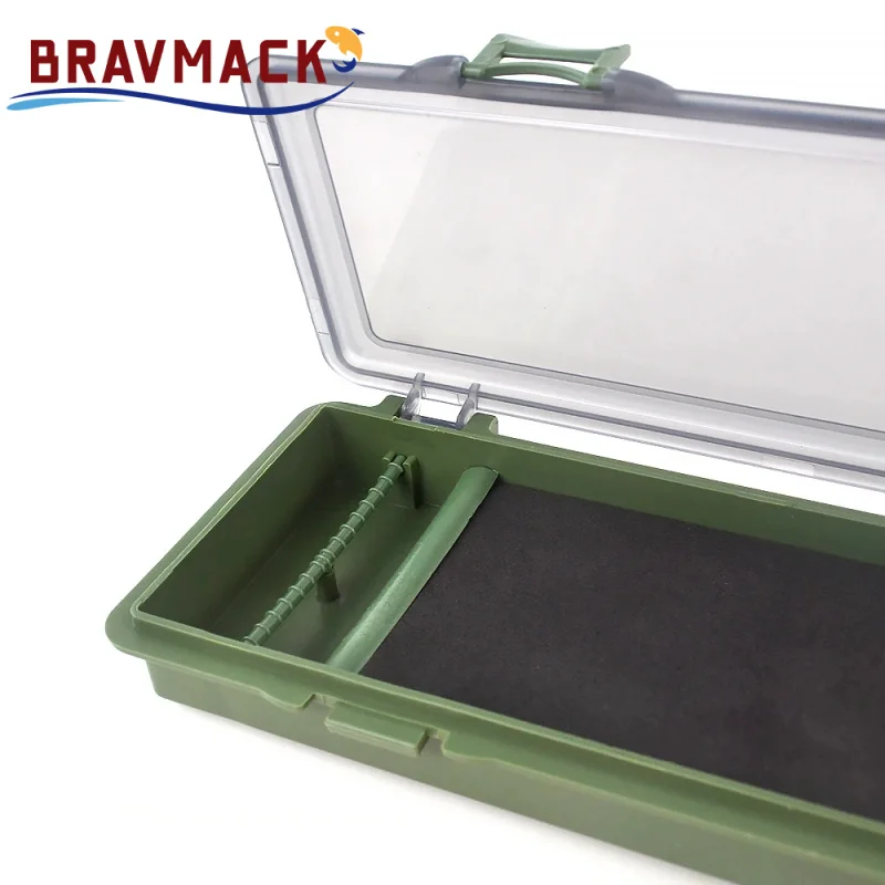 1pc Carp Fishing Box Stiff Hair Rig Board with Pins Carp Fishing Rig Box Wallet Rig Storage Box Fishing Tackle Box