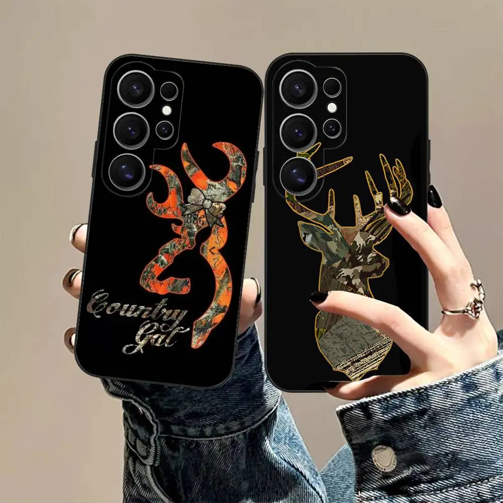 Funda para Teléfono con Logotipo B-Browning para Samsung S 24 fe 25 Ultra plus 20 lite 21 30 22 23 24 22 Ultra 5G