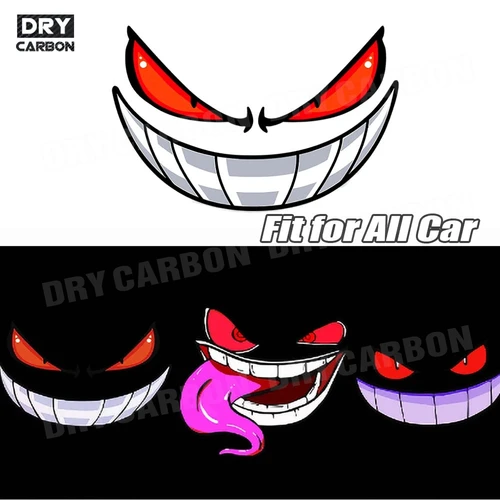 1 pegatinas reflectantes para coche: mejoran la visibilidad y la seguridad de su vehículo con pegatinas de sonrisa del diablo