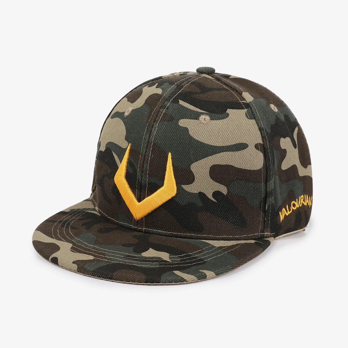 Personalized Trend Style Side Embroidery, Letter V3 Color Hard Top Flat Brim Hip-Hop Hat for Outdoor Sports Sun Protection
