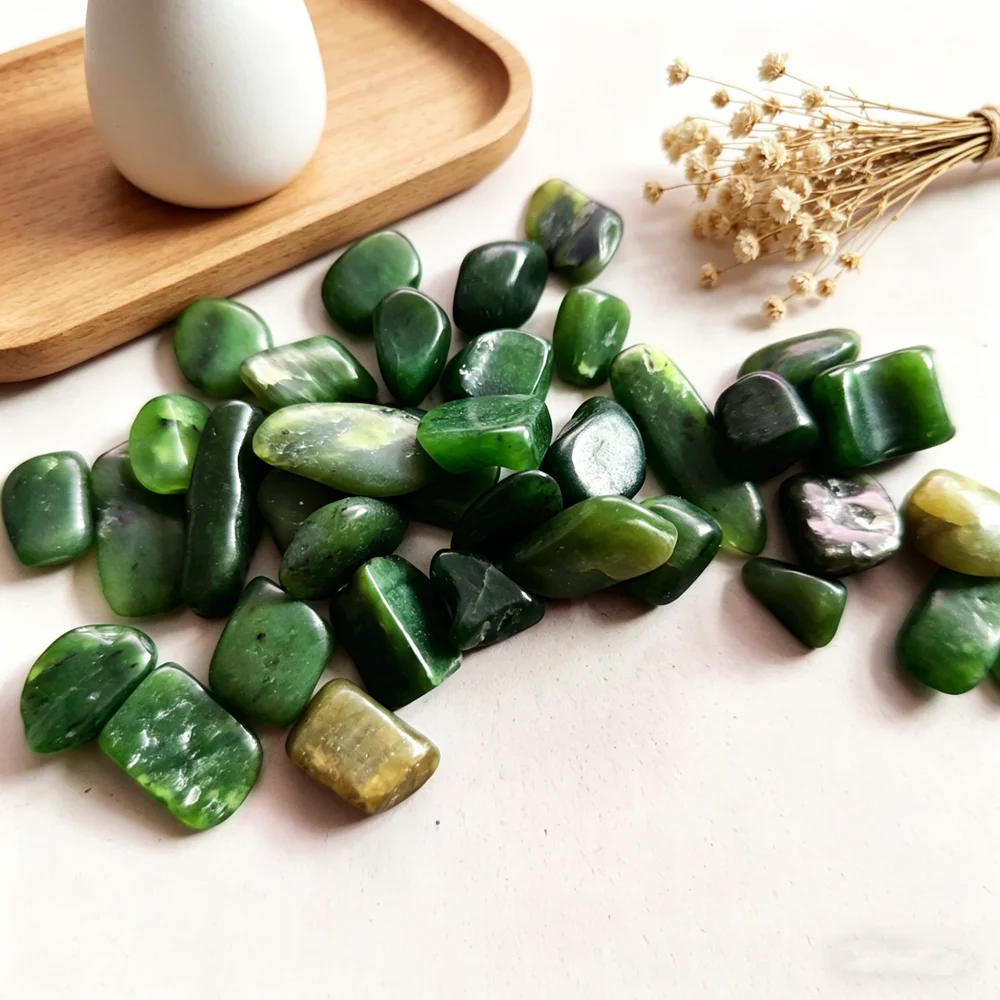 50g Natural Green Jasper Crystal Stone Polished Irregular Healing for Jewelry Making Stone Home Decoration & Diffuser