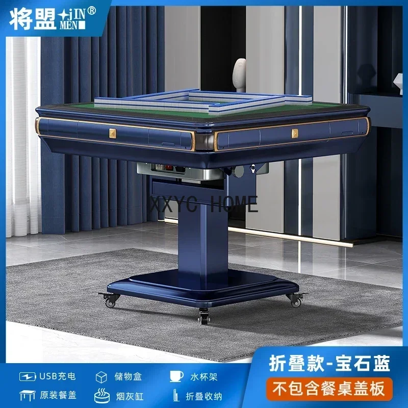 

Mahjong Machine Automatic New Homehold Folding Heating Electric Bass Mahjong Table Five-Piece Set