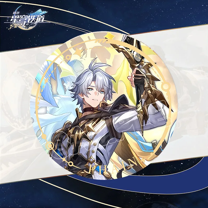 Games Honkai Star Rail Badge Phainon Hyacine Anaxa Castorice Cipher Mydei Aglaea Hysilens Cerydra Button Pin 58mm Brooch Bag