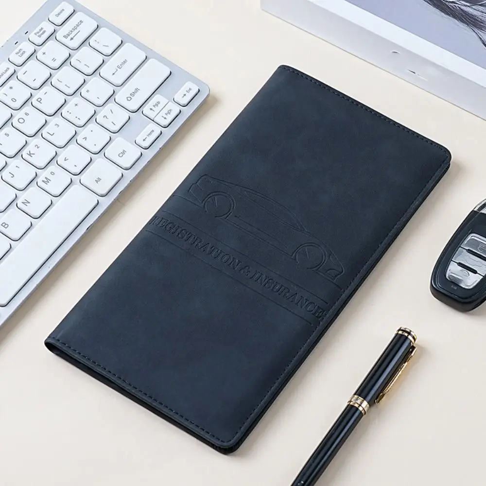 Card Holder PU Leather Passport Bag Passport Cover Ticket Holder Passport Clip Purse RFID Anti-theft Certificate Storage Bag Men