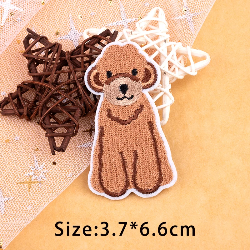 Cute Pet Dog Embroidery Patches On Kids Clothes Backpack Hats T-Shirt Sewing Animal Applique Badge Apparel Fabric Accessories