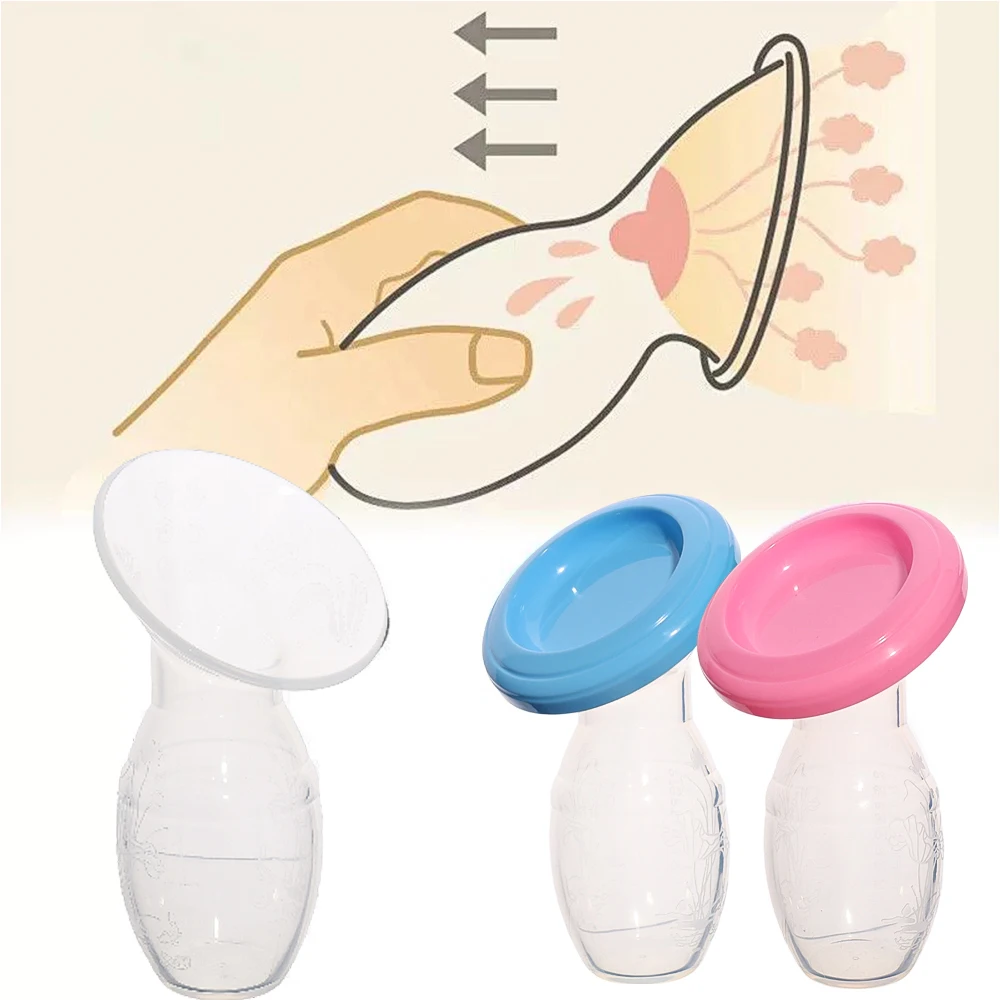 

Silicone Manual Breast Pump Breast Milk Collection Milking Milk Storage Anti-overflow Milk Collection Tool Maternity Products