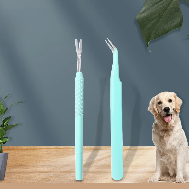 Stainless Steel Tick Removal Kit For Dogs - Professional Grade Lice Removal Tweezers, Ideal For Pet Dogs & Cats, Durable And Eas