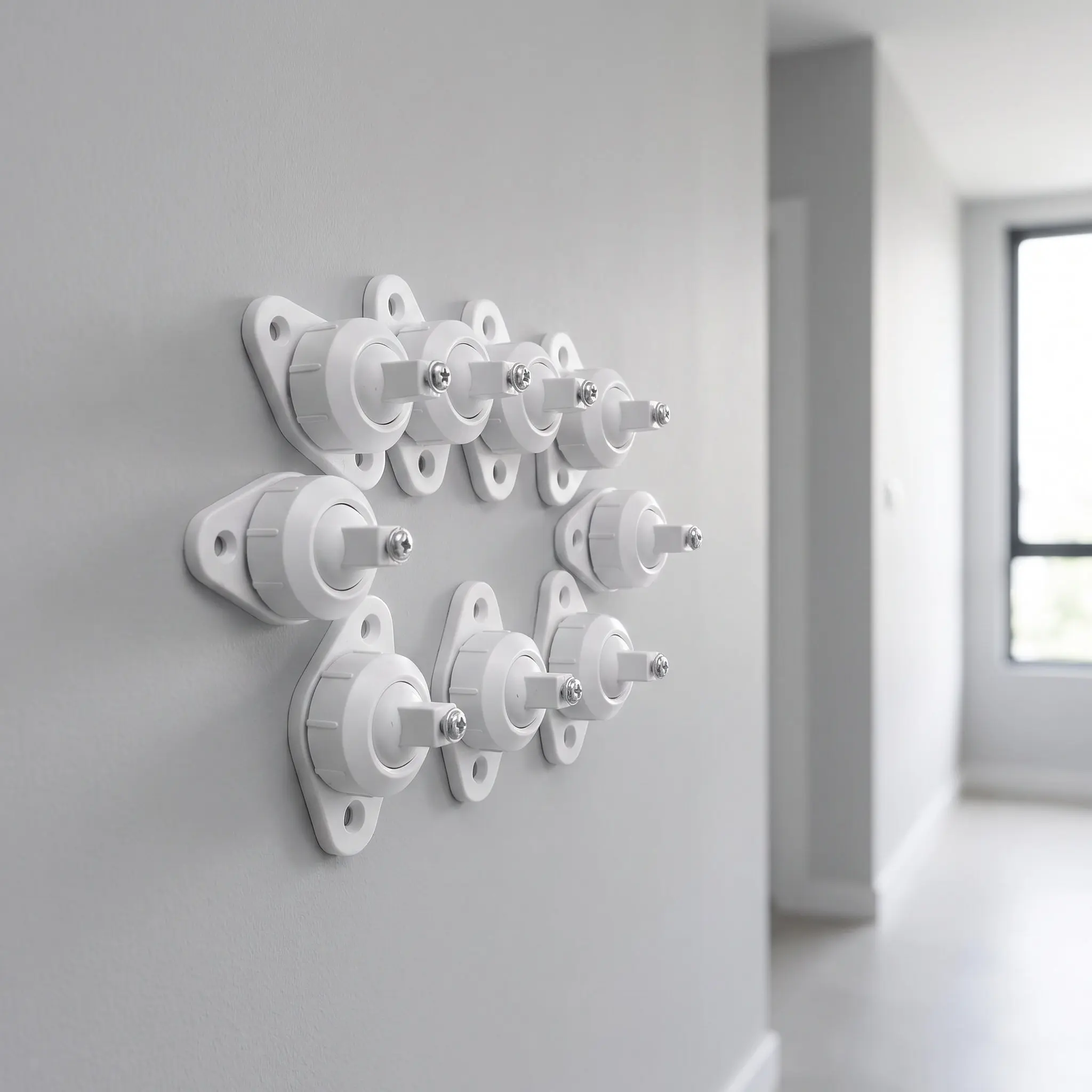 8Pcs Adjustable Security Sensor Wall Mount Bracket Universal Infrared Motion Alarm Holder Weather Resistant Pir Mount