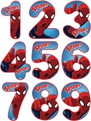 Disney SpiderMan kids numbers custom patch thermal stickers for children Iron on patches