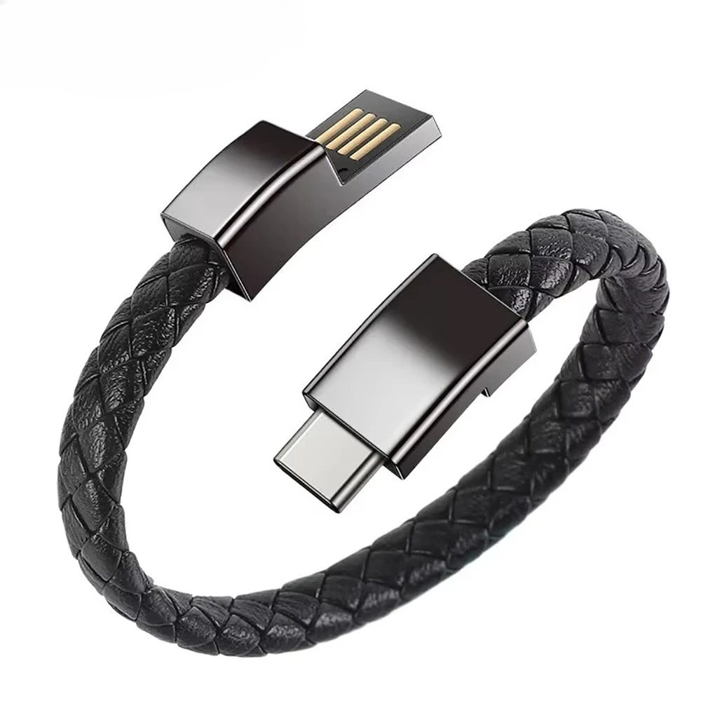 PD 60W Type C Bracelet Cable Fast Charging Data Sync Data Cord For iPhone 16 15 Samsung Xiaomi USB C to USB C Quick Charge Cable