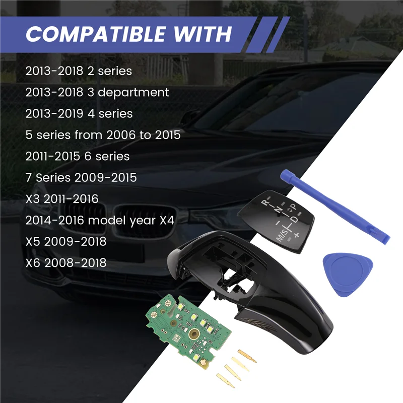 

A58X-Car Gear Knob Shift Lever Cover LED Panel Circuit Board For BMW 2 3 5 6 7' X3 X4 X5 X6 Left-Hand Drive