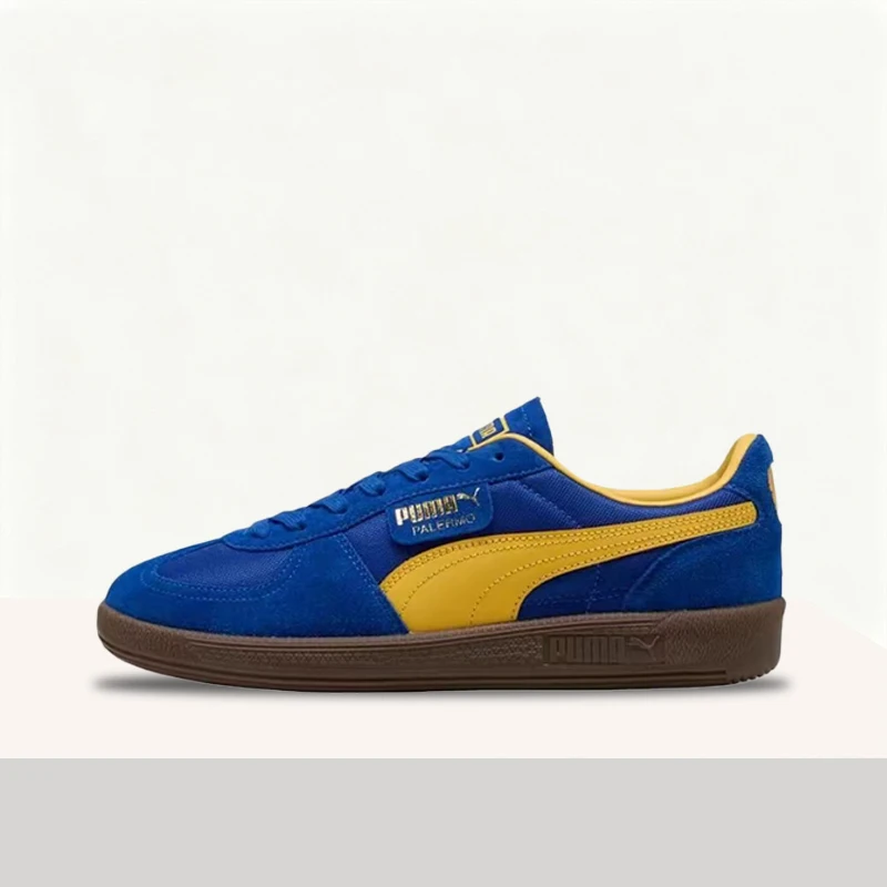

Кроссовки Puma Palermo T Classic, модные, универсальные, прочные, низкие, повседневные, для мужчин и женщин – сине-желтые 401364-02