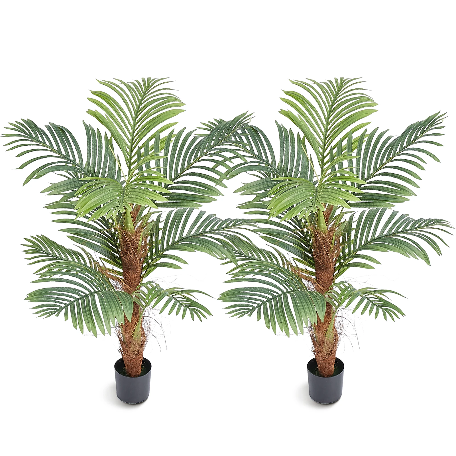 VEVOR Artificial Palm Tree Faux Plants Green Home Artificial Plant Decoration With PE Anti-Tip Tilt Protection For Indoor Office