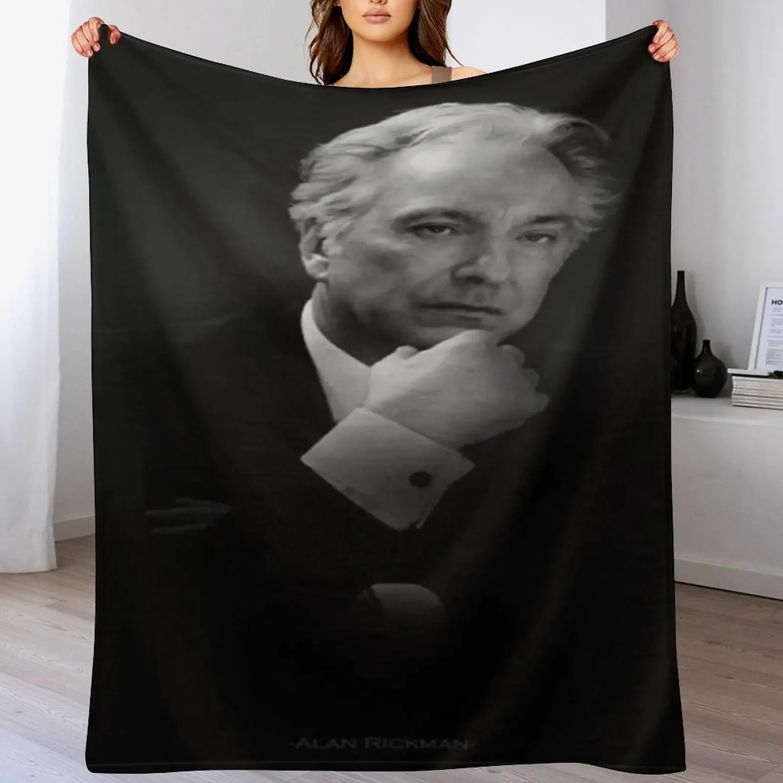 

Alan Rickman Throw Blanket christmas decoration Plaid on the sofa Personalized Gift Luxury Blankets