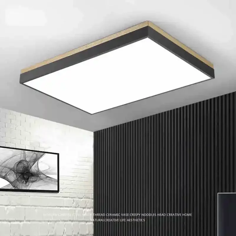 Led Ceiling Lights Modern Living Room Creative Personality Wooden Led Ceiling Lamp Living Room Dining Room Aisle Lights Led Lamp